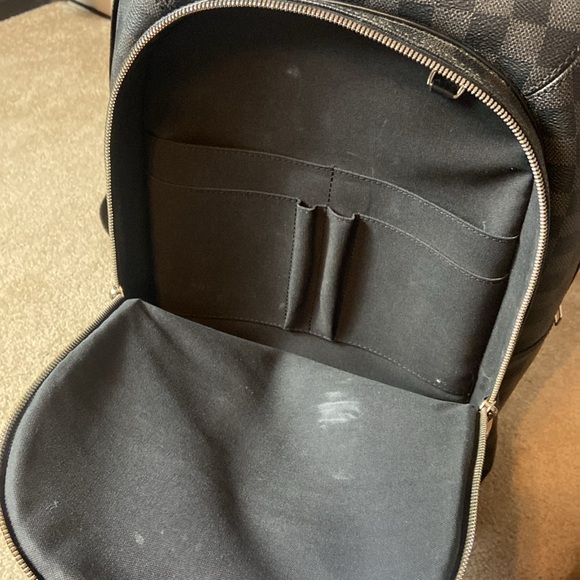 LOUIS VUITTON MICHAEL DAMIER GRAPHITE BLACK BACKPACK - Picture 8 of 9